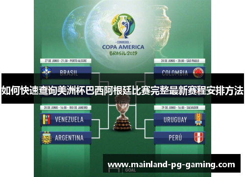 如何快速查询美洲杯巴西阿根廷比赛完整最新赛程安排方法